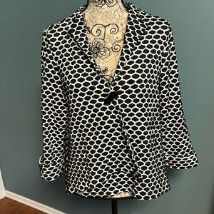 Joseph Ribkoff, dress jacket. Black and white size 12  Cuffed sleeves